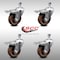 Service Caster 4 Inch SS High Temp Glass Filled Nylon 12mm Stem Caster Set Total Lock Brake SCC-SSTSTTL20S414-GFNSHT-M1215-4 - alternate 5